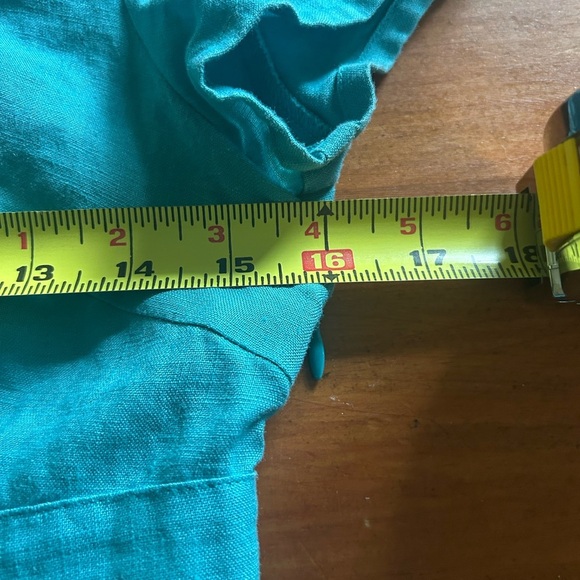 Boden Women’s Blue 100% Linen Tunic Boho Embellished Elastic Waist Beaded Sz 6 - Picture 6 of 11